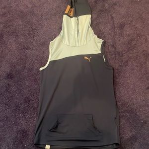 EUC Puma girls tank top with hood. Size 16 but closer to 12.
